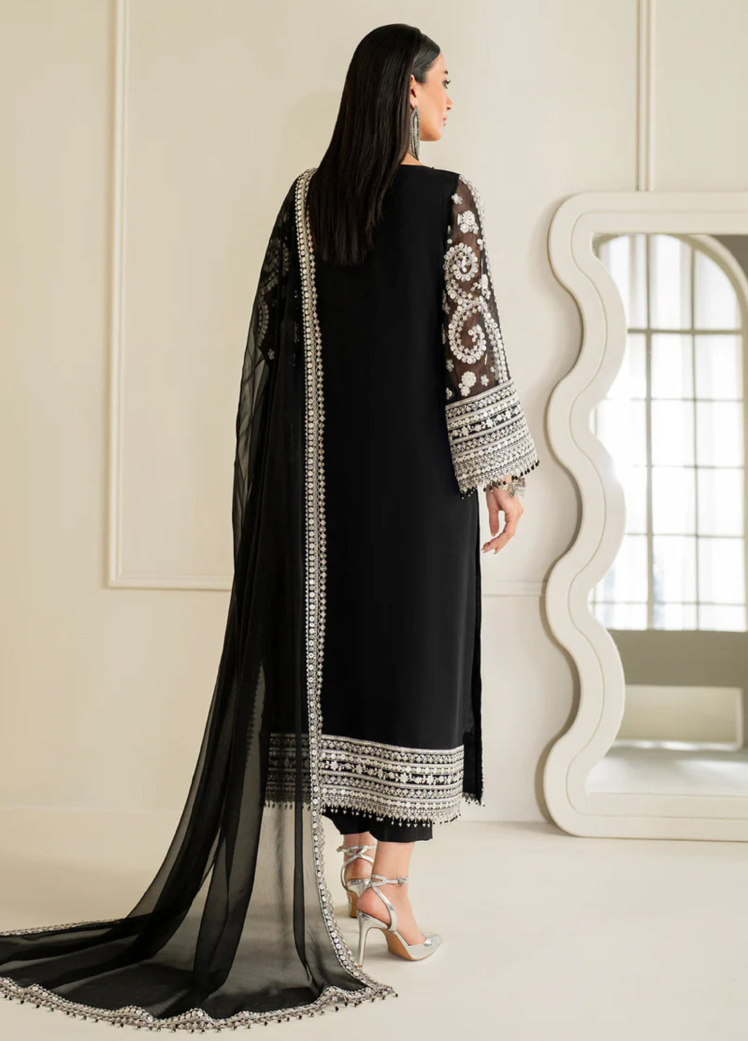 Chantelle by Baroque Unstitched Embroidered Chiffon 3 Piece Suit BQ26UCF UF-4158 - Festive Collection