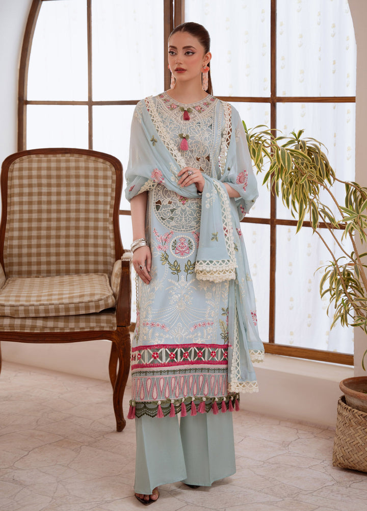 Shanaya by Mahnur Unstitched Lawn Embroidered 3 Piece Suit MN26US SN-02 - Summer Collection