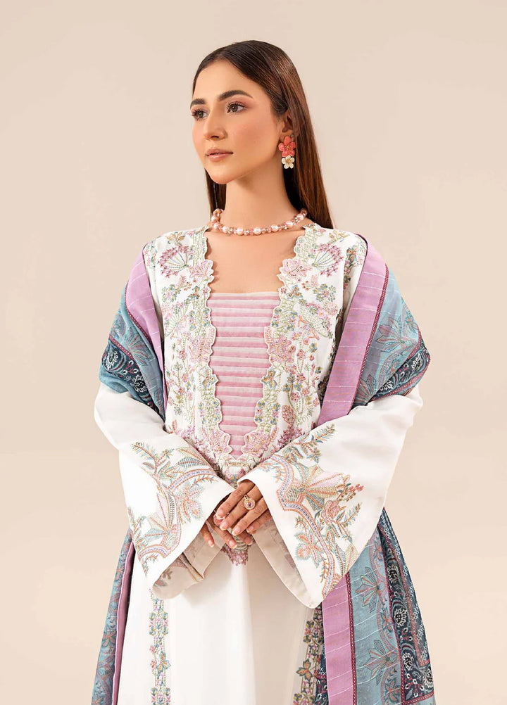 Gohor e Nayab by Ruby Suleiman Pret Lawn Suits 3 Piece Glory Of White - Festive Collection