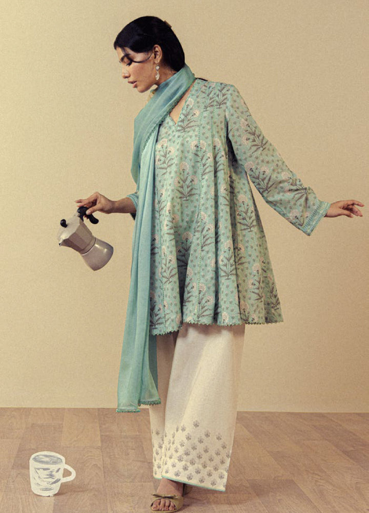 Coco by Zara Shahjahan Unstitched Printed Lawn 3 Piece Suit CZS26UPL ANTHEA-9B - Summer Collection