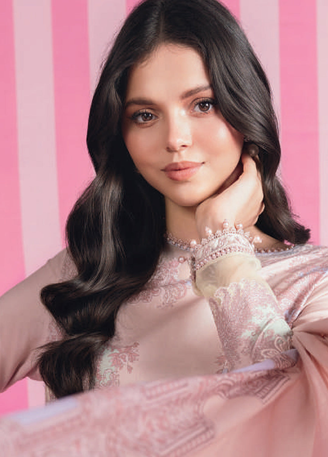 M Basics by Maria B Unstitched Embroidered Lawn 3 Piece Suit MB26UMB MB-CUSV13-4B - Summer Collection