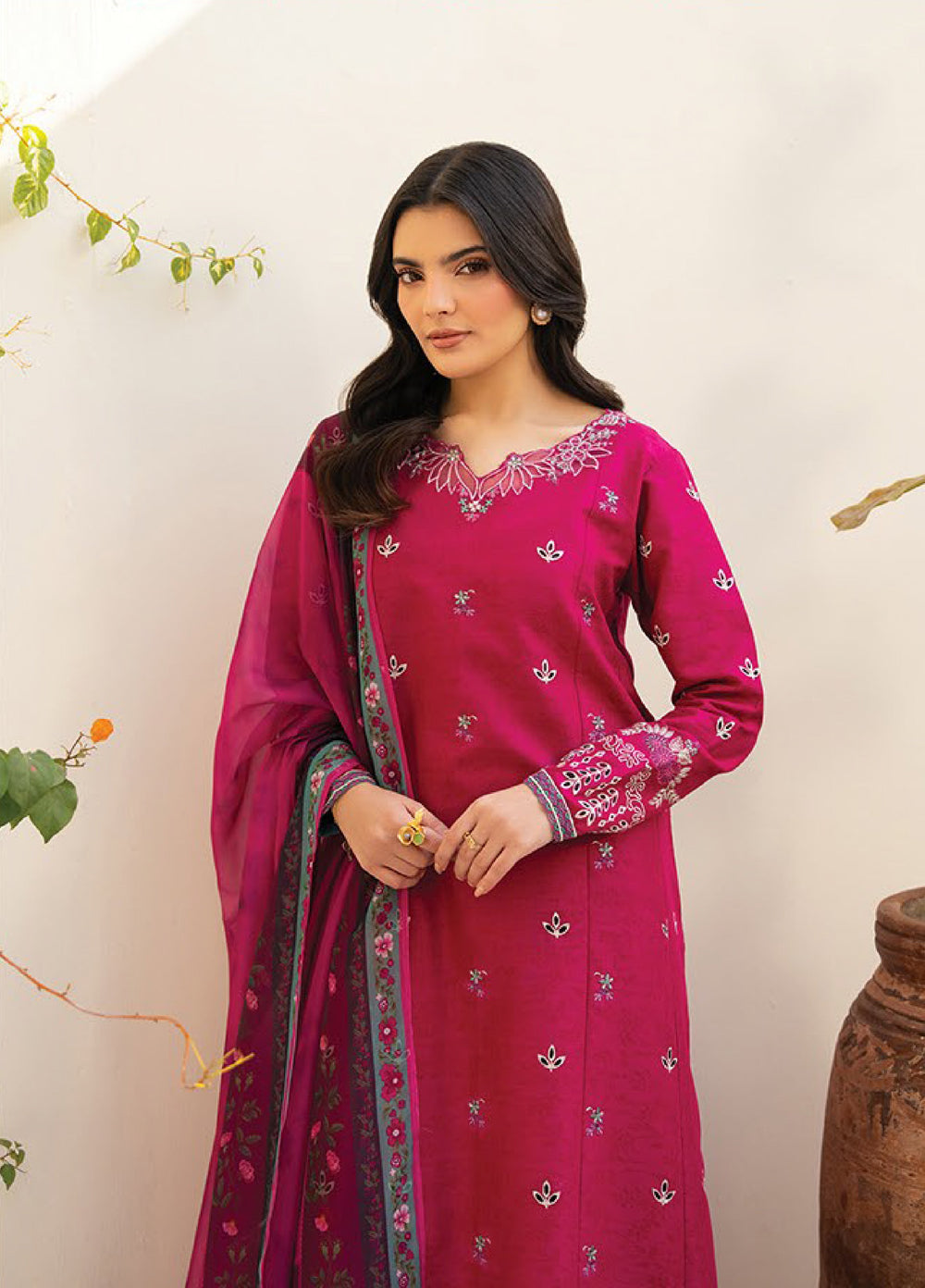 Namah by Xenia Formals Unstitched Embroidered Jacquard 3 Piece Suit XF26ULN 09 - VEYRAH - Festive Collection