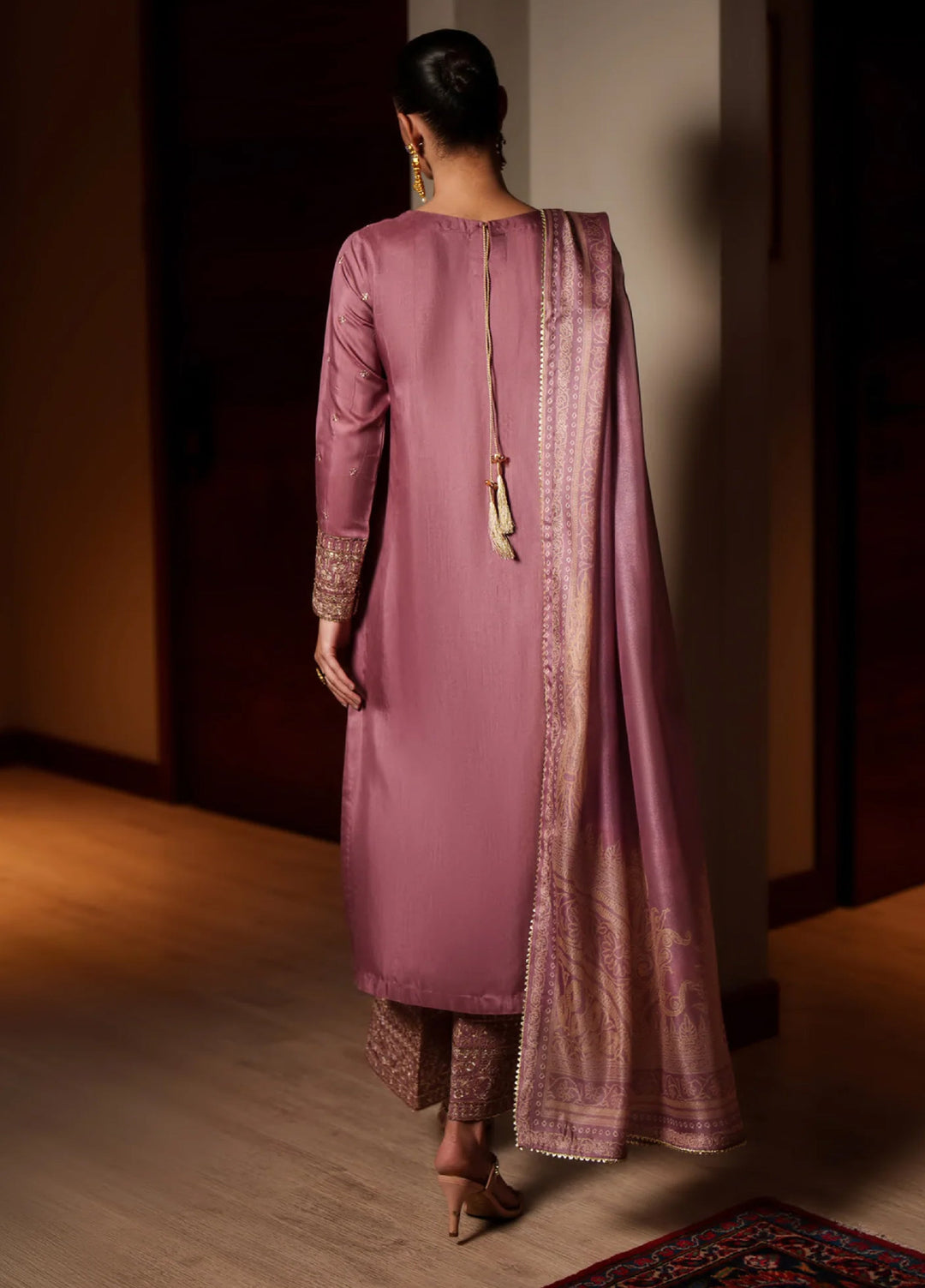 Eala by Casuallite RTW Embroidered Silk Viscose 3 Piece Suit CL26PSEA 03 ROSELYN - Festive Collection