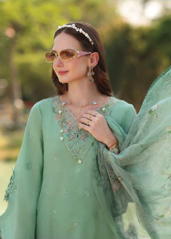 Noor Luxe by Saadia Asad Unstitched Embroidered Lawn 3 Piece Suit SA26ULNE D9 - Eid Collection