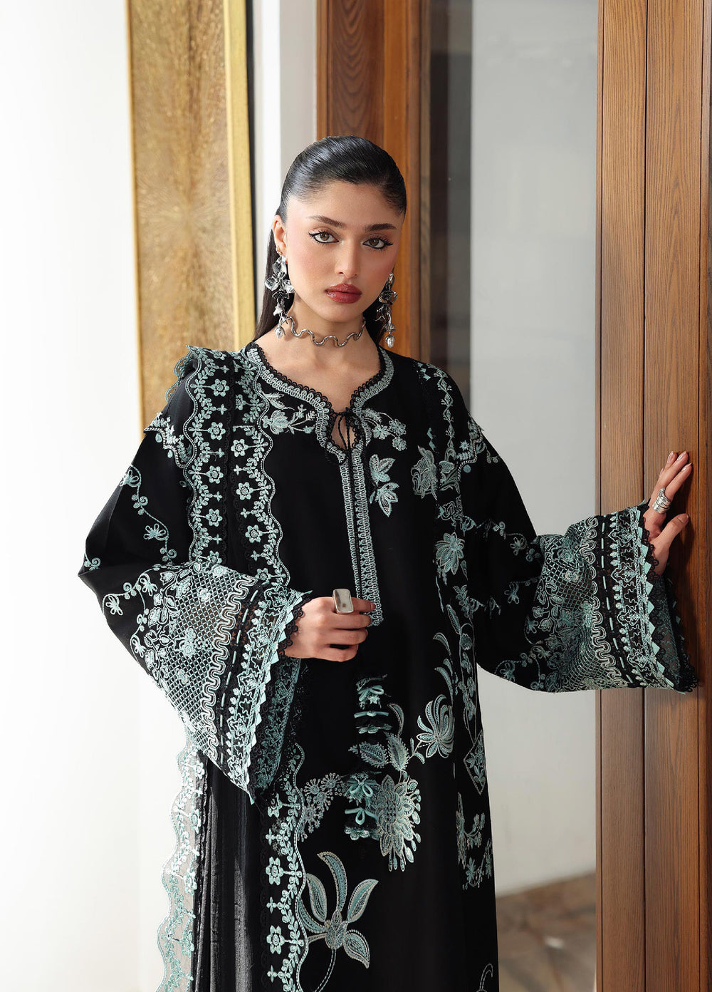 Q Line by Qalamkar Unstitched Embroidered Lawn 3 Piece Suit QLK26ULQ SANA QKL-6 - Festive Collection