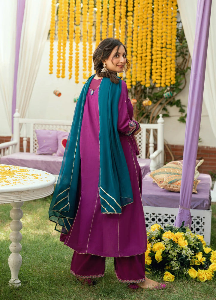 Omal by Komal Pret 3 Piece Poly Jacquard Suit Shanze- Festive Collection