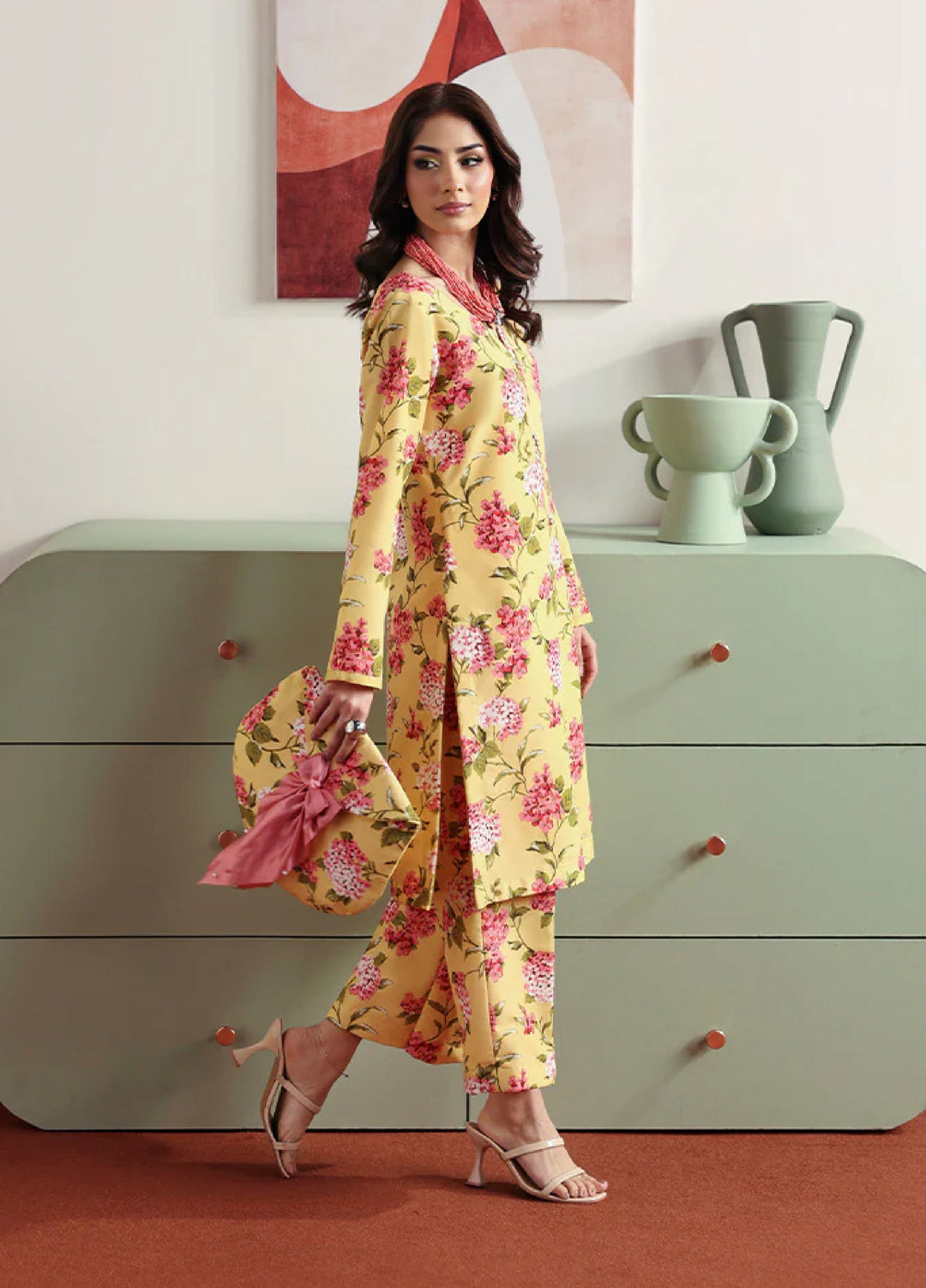 Basics by Gulaal Pret Embroidered Poly Lawn 2 Piece PL-09 Honey Dew - Summer Collection