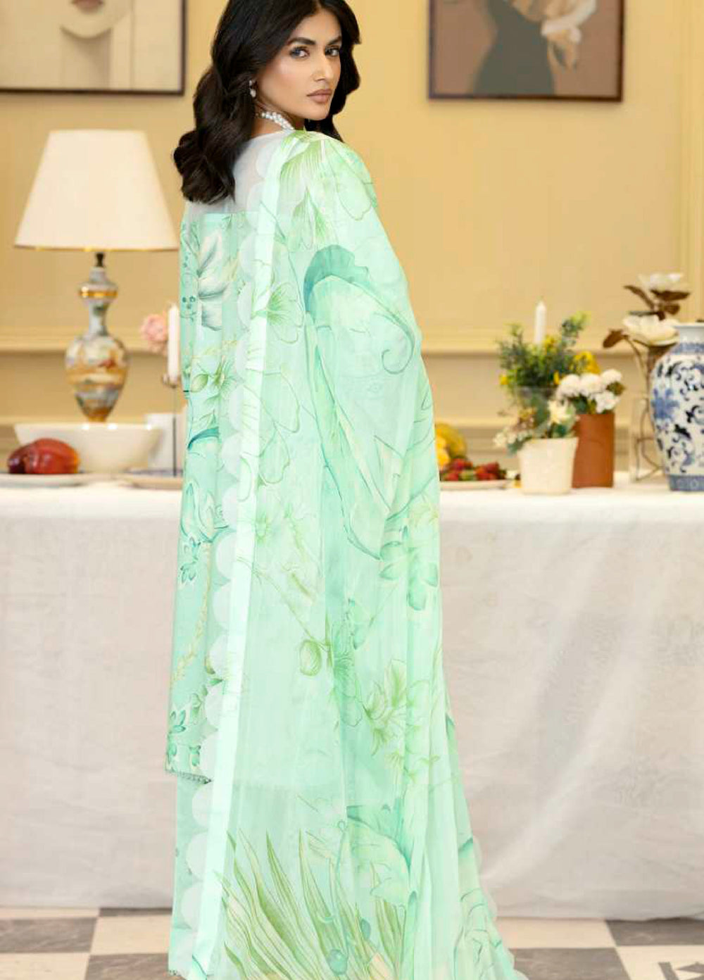 Al Zohaib Unstitched Applique Embroidered Lawn 3 Piece Suit AZ26UAL D-7 - Summer Collection