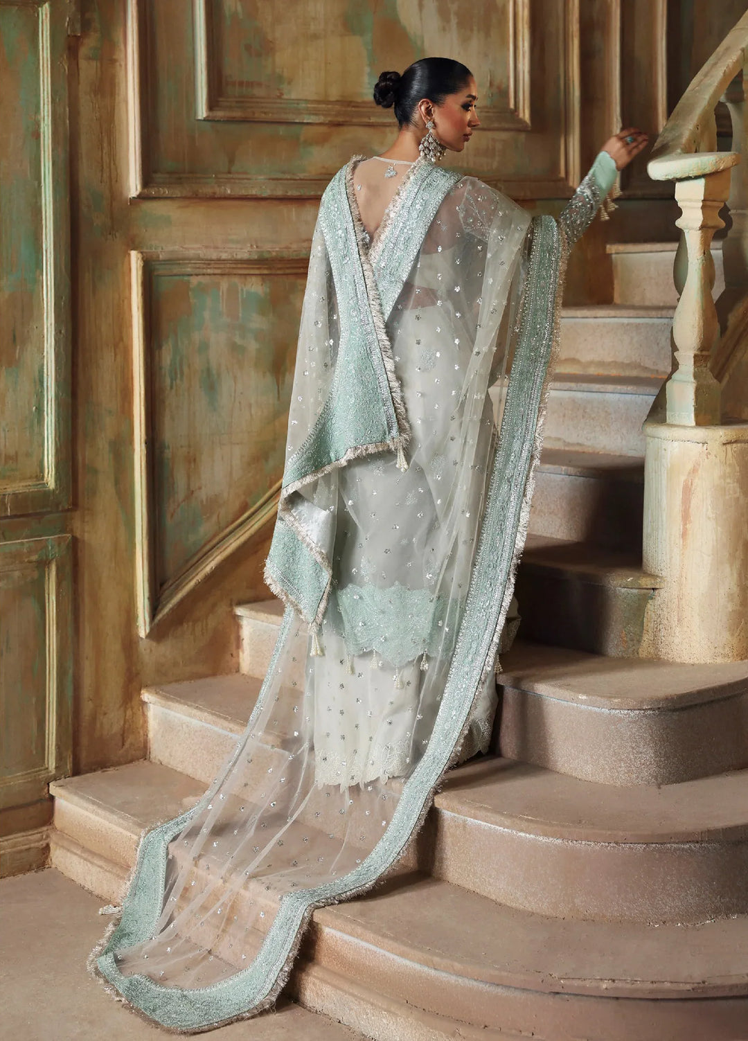 Zyra Unstitched Embroidered Net 3 Piece Suit ZY26UW D-1 Sarosh - Wedding Collection