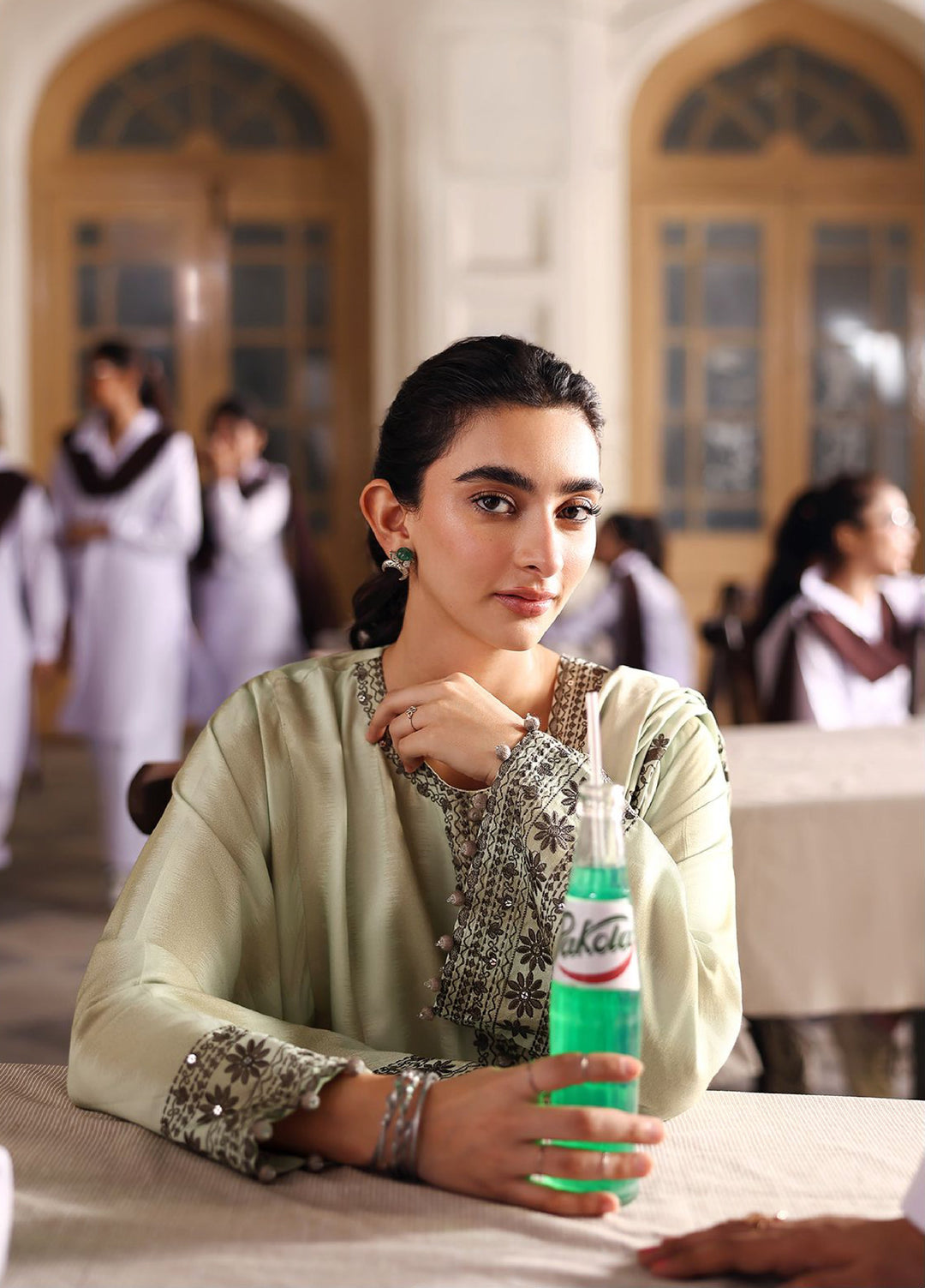 Cross Stitch Unstitched RTS Marina Embroidered Suits 3 Piece CS25MW D-05  Basil Hues - Winter Collection