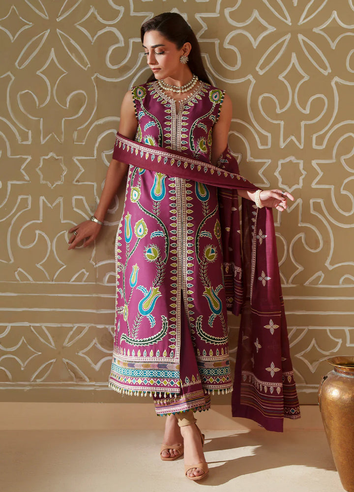 Mashriq by Bin Ilyas Unstitched Embroidered Lawn 3 Piece Suit BI26UML D118A - Festive Collection