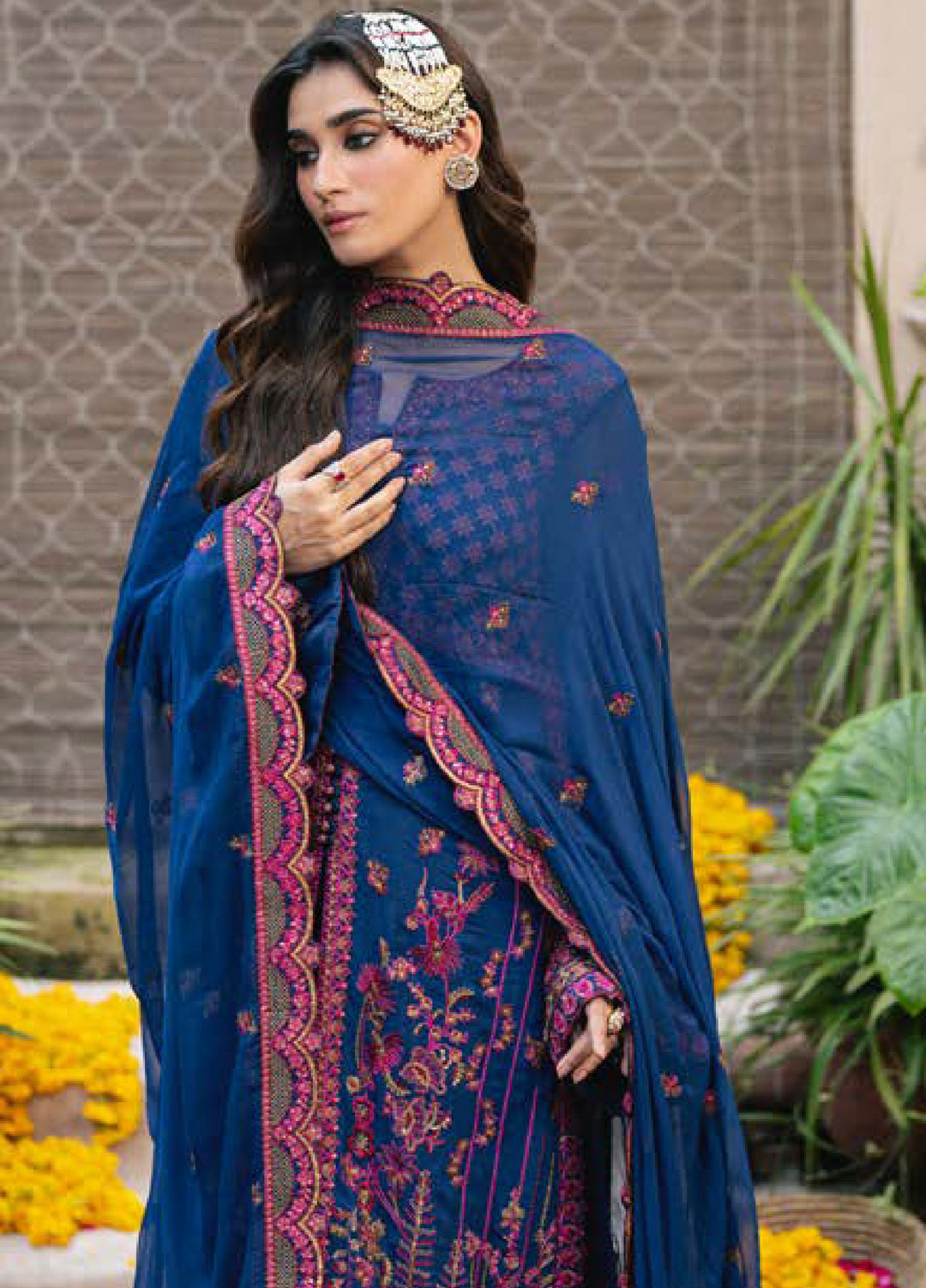 Gulnaar by Freesia Embroidered Chiffon Suits Unstitched 3 Piece FRE25GL FSU-653 Roksana - Festive Collection
