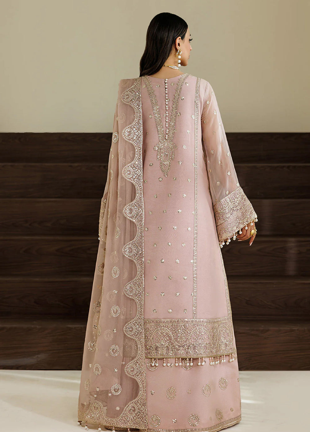 Aymal by Alizeh Fashion Handcrafted Unstitched Embroidered Chiffon 3 Pcs Suit AF26UAC 08-REEF - Festive Collection