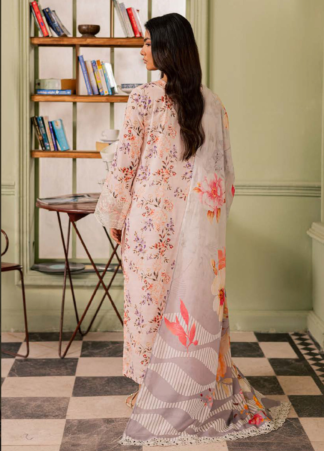 Daria by Riaz Arts Unstitched Embroidered Lawn 3 Piece Suit DA26UCT DA-61 - Summer Collection