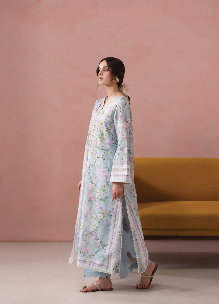Summer Diary by Neeshay Unstitched Printed Lawn 3 Piece Suit NSH26SD Whispering Iris - Casual Collection