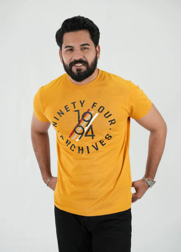 Mercato RTW Solids Cotton 1 Piece Round Neck Mustard Shirt