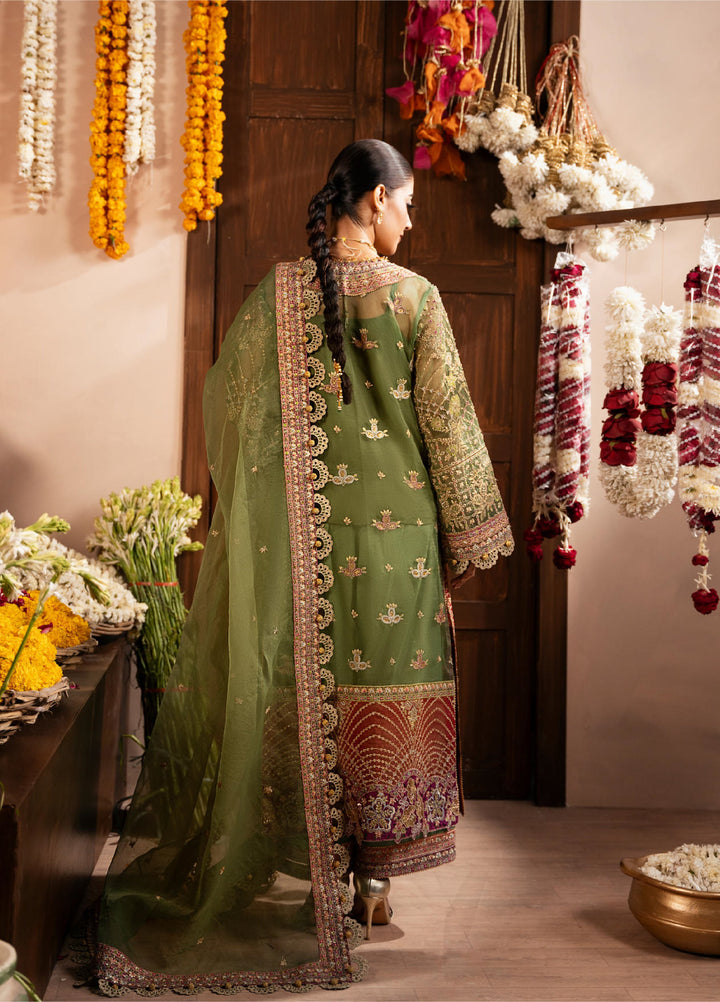 Push Pawan by Zarizaa Unstitched Embroidered Organza 3 Piece Suit ZZ26UPP D-5G Sultana - Wedding Collection