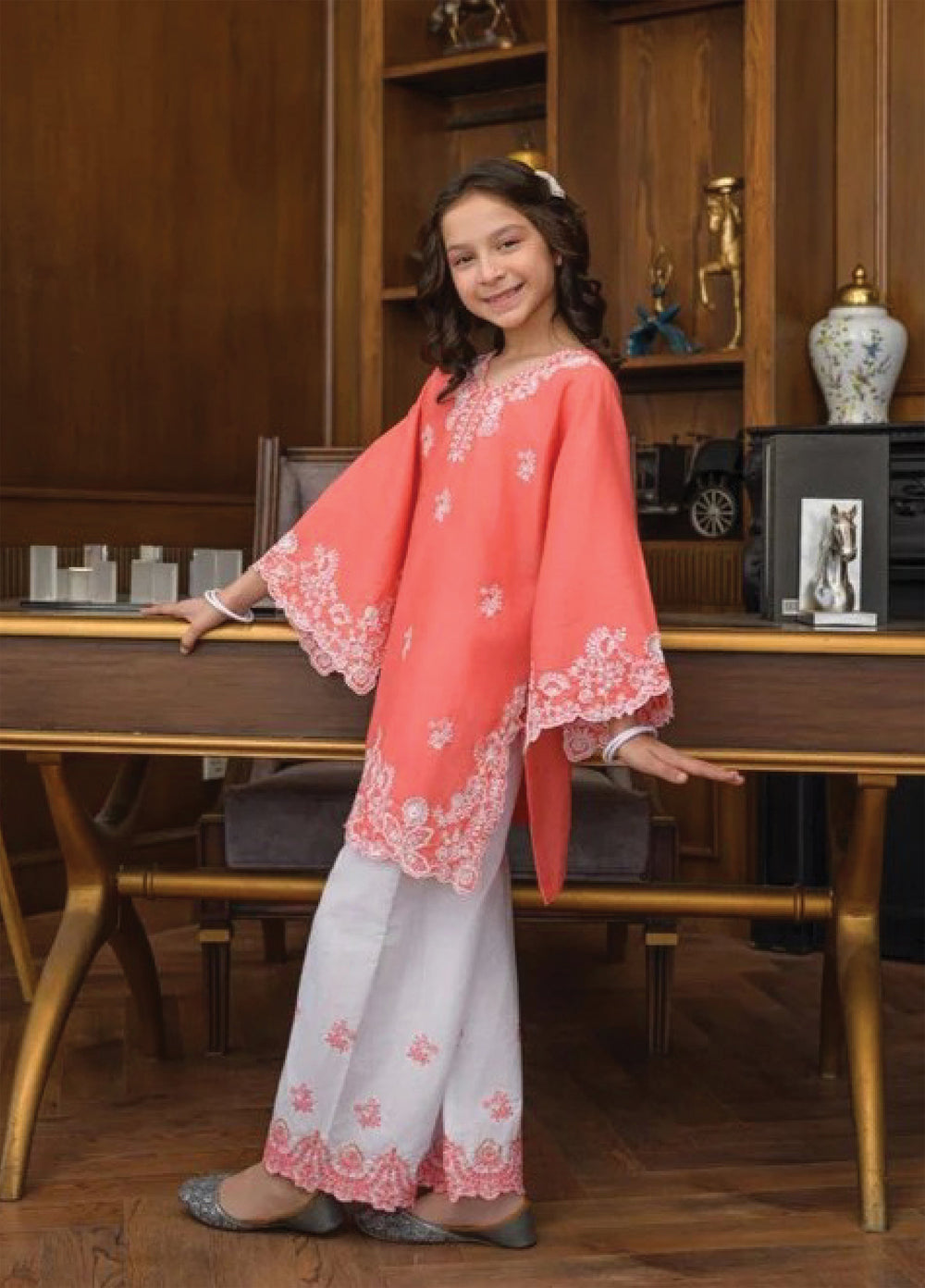 Fresh Birds Kids RTW Embroidered Lawn 2 Piece Suit Mahira-FB-11 - Casual Collection