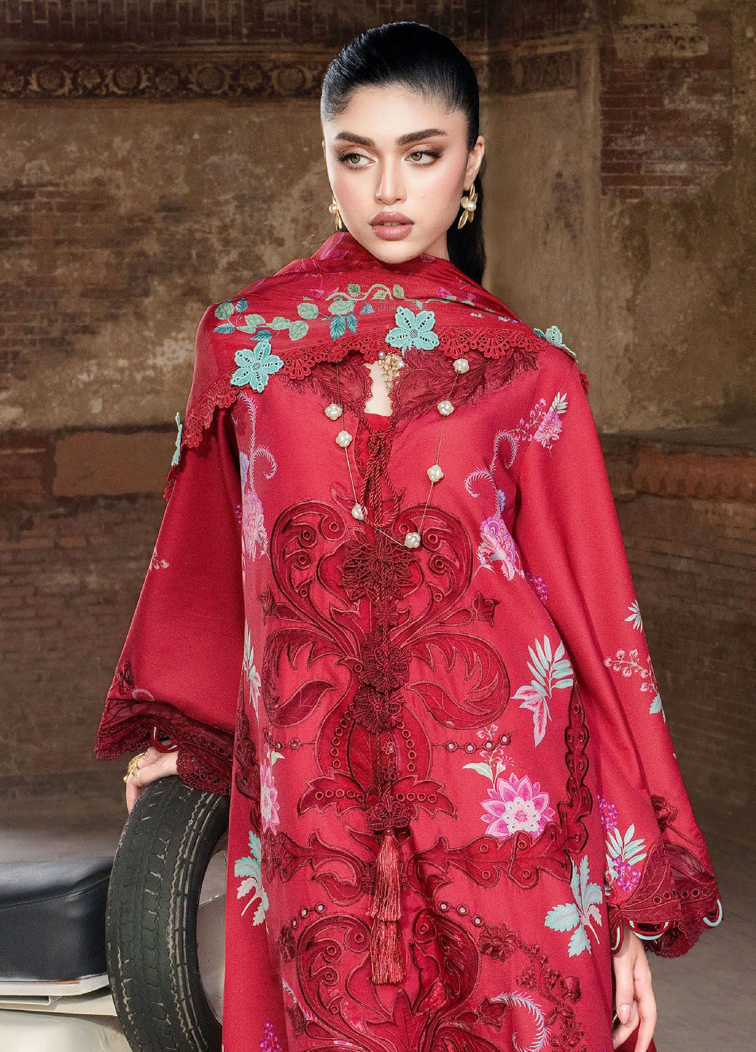 Bloom by Saira Shakira Unstitched Embroidered Lawn 3 Piece Suit SSR26ULB ZELIE-04B - Eid Collection