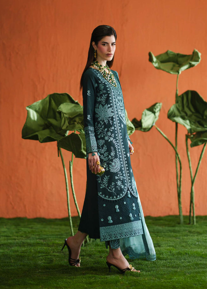 Blooming Flower by Zariya Unstitched Embroidered Lawn 3 Piece Suit ZRY26ULB IEZAK ZB-60108 - Festive Collection
