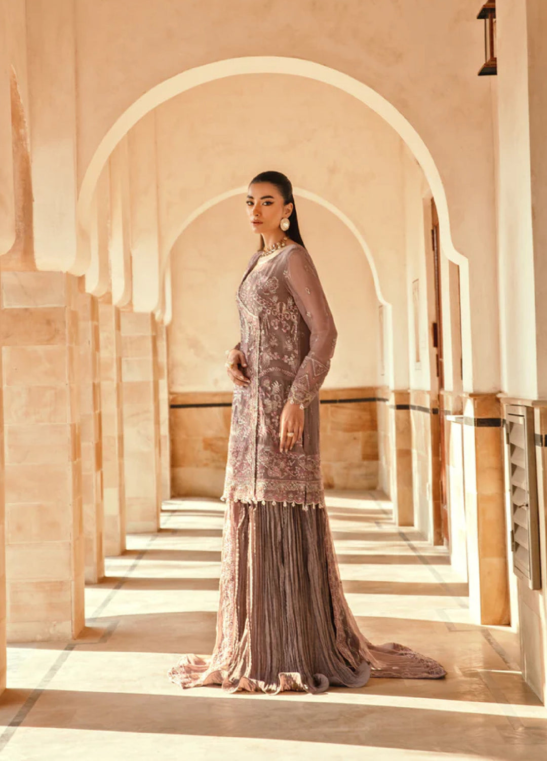 Mehr-un-Nissa By Florent Unstitched Wedding Embroidered Chiffon 4 Piece FL25 FL-2 KASHMALA - Formals Collection