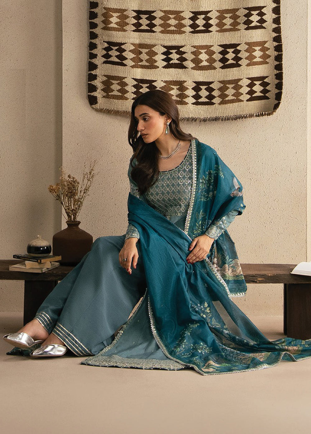 Neoma by Xenia Formals Unstitched Embroidered Raw Silk 3 Piece Suit XE26UNF 06- MAI - Festive Collection