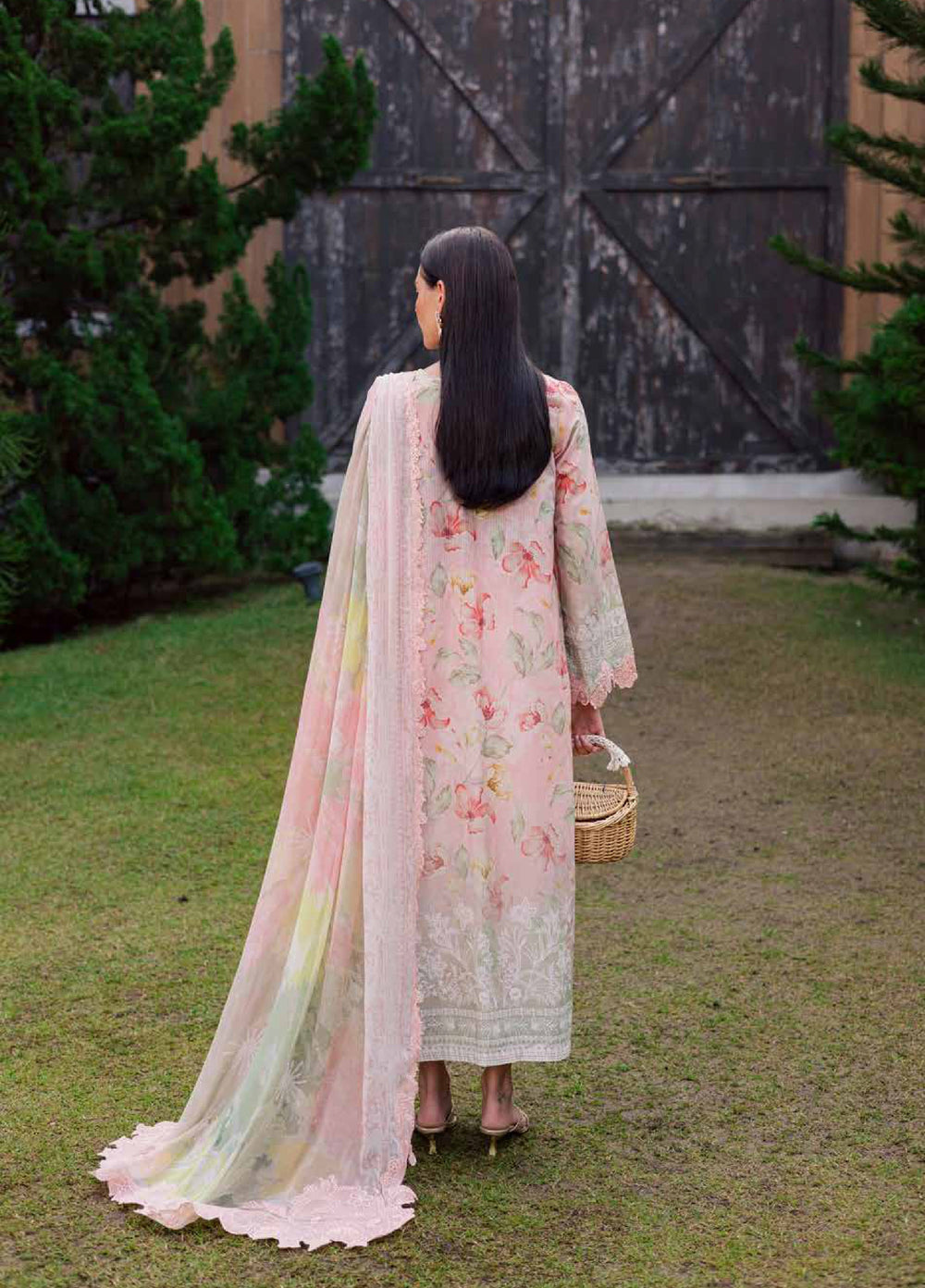Gardenia by Nureh Unstitched Embroidered Lawn 3 Piece Suit NU26UGL NSG-208 - Summer Collection