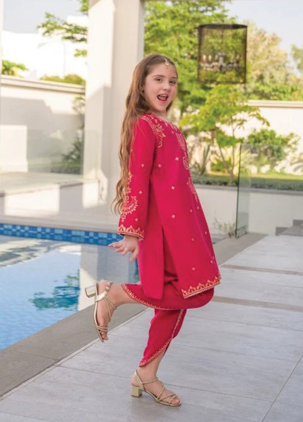 Fresh Birds Kids RTW Embroidered Lawn 2 Piece Suit Hania-FB-04 - Casual Collection