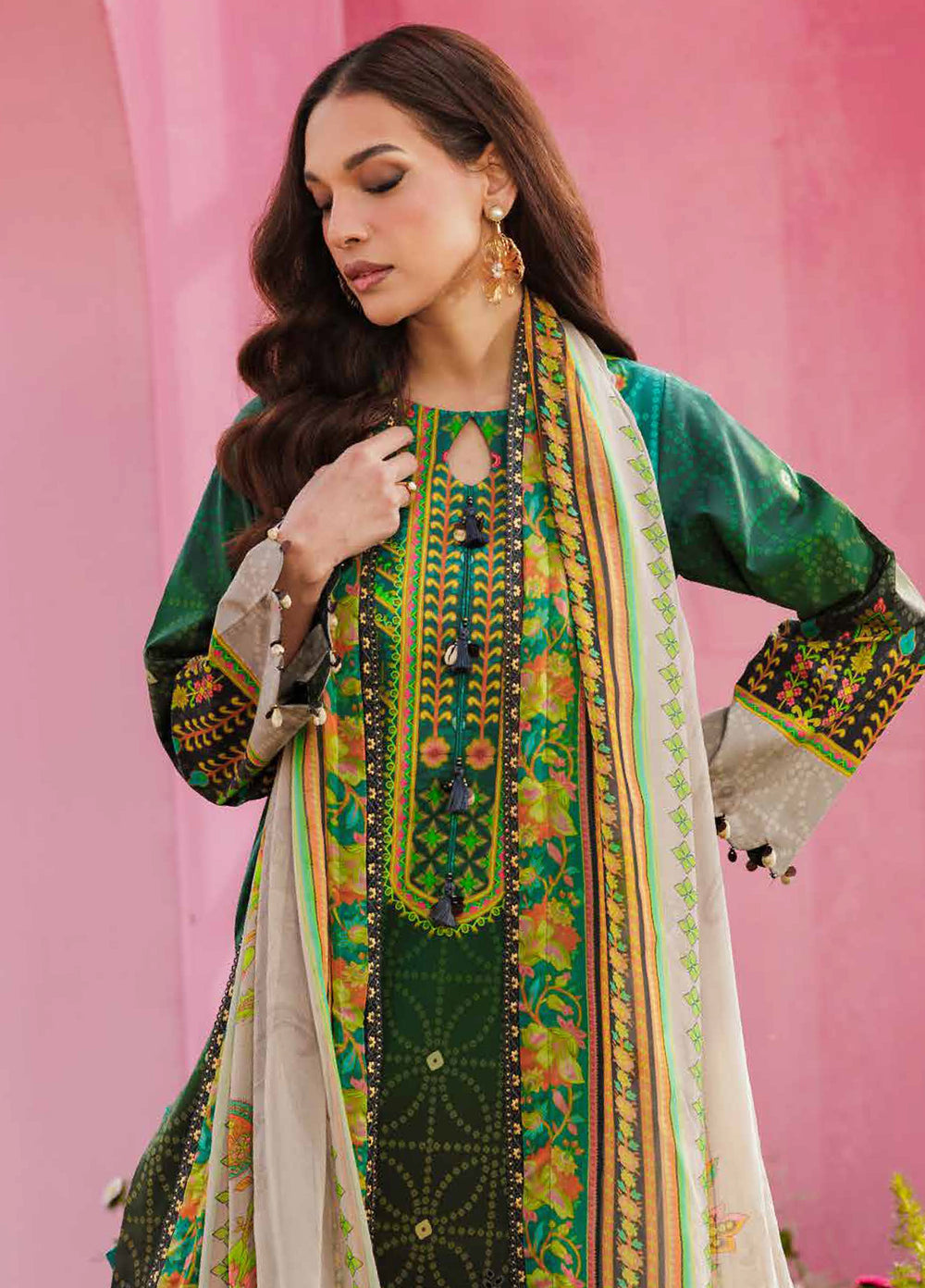 Rang e Bahar by Charizma Unstitched Embroidered Lawn 3 Piece Suit CHR26URB CRB6-01 - Summer Collection