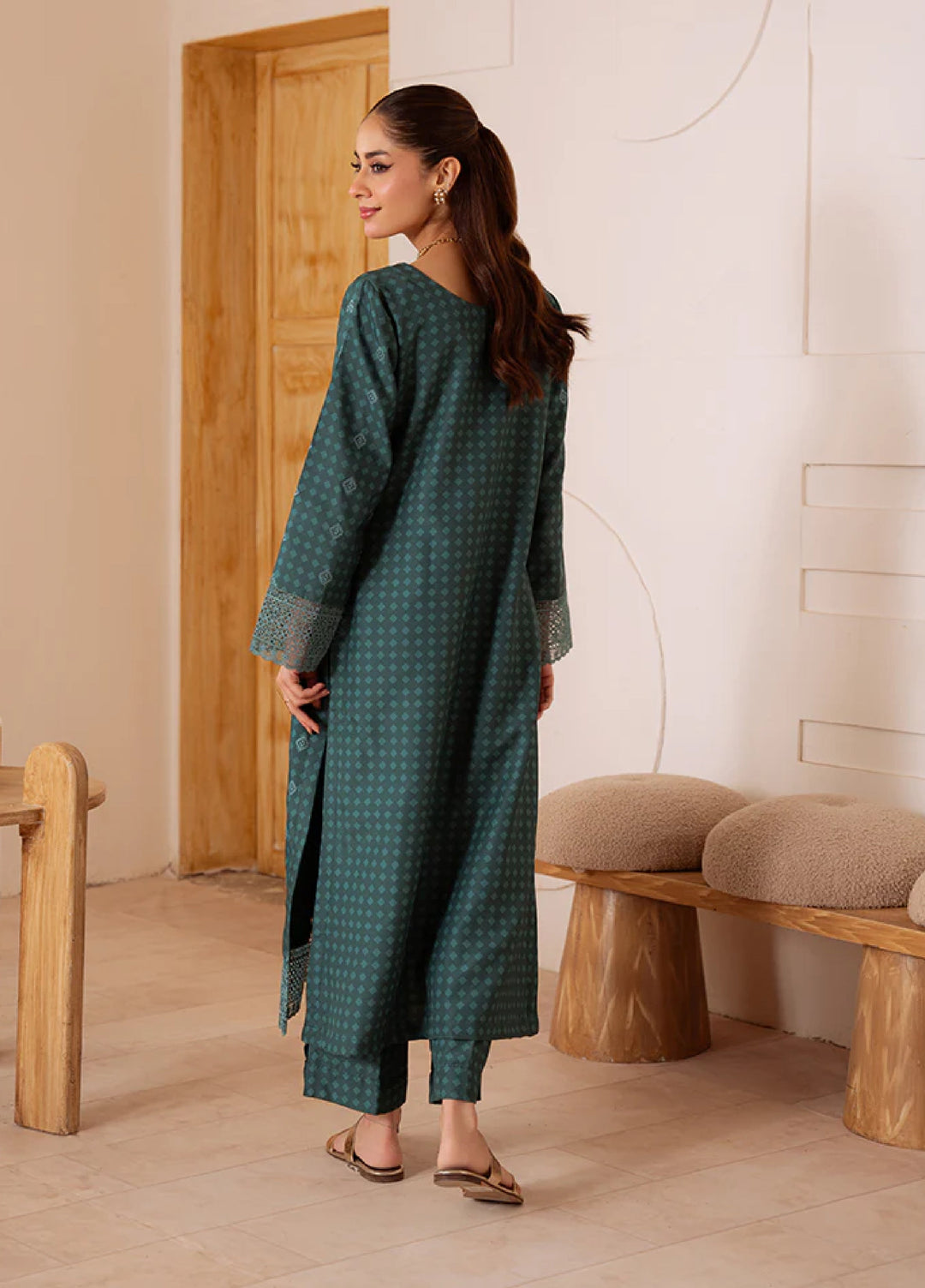 Basics by Gulaal Pret Embroidered Poly Lawn 2 Piece PL-24-S Midnight Fern - Summer Collection