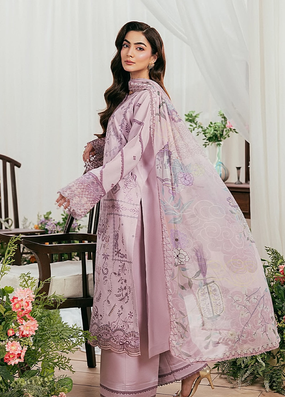 Zync by Florent Unstitched Embroidered Lawn 3 Piece Suit FL26ULZ FZ-7B - Summer Collection