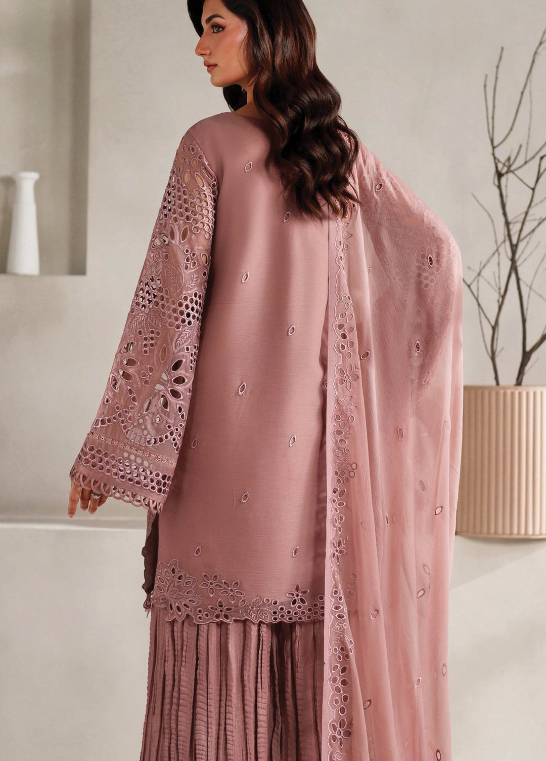 Muse Thread by Zarif Unstitched Chiffon Embroidered Suits 3 Piece ZRF25MT 02 AYLA - Festive Collection