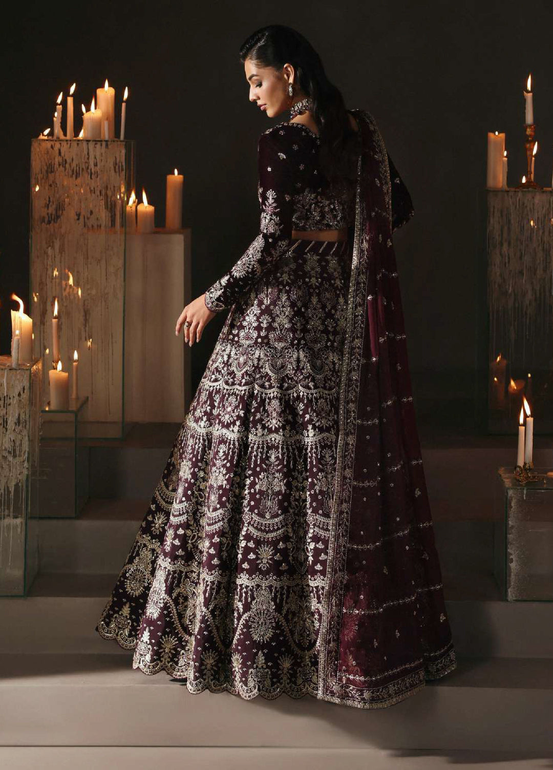 Marais by Gulaal Unstitched Velvet Embroidered 3 Piece Suits GL25VF GL-25-V10 Calira - Festive Collection