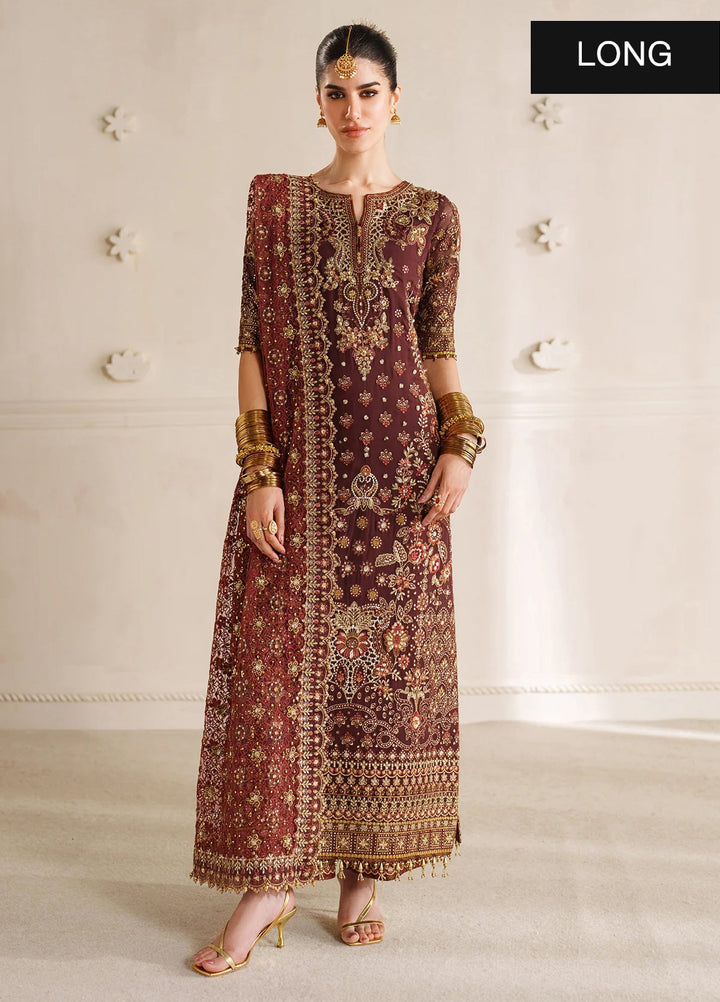 Chantelle by Baroque Unstitched Chiffon Embroidered Suits 3 Piece BQ25FC CH14-07 - Festive Collection