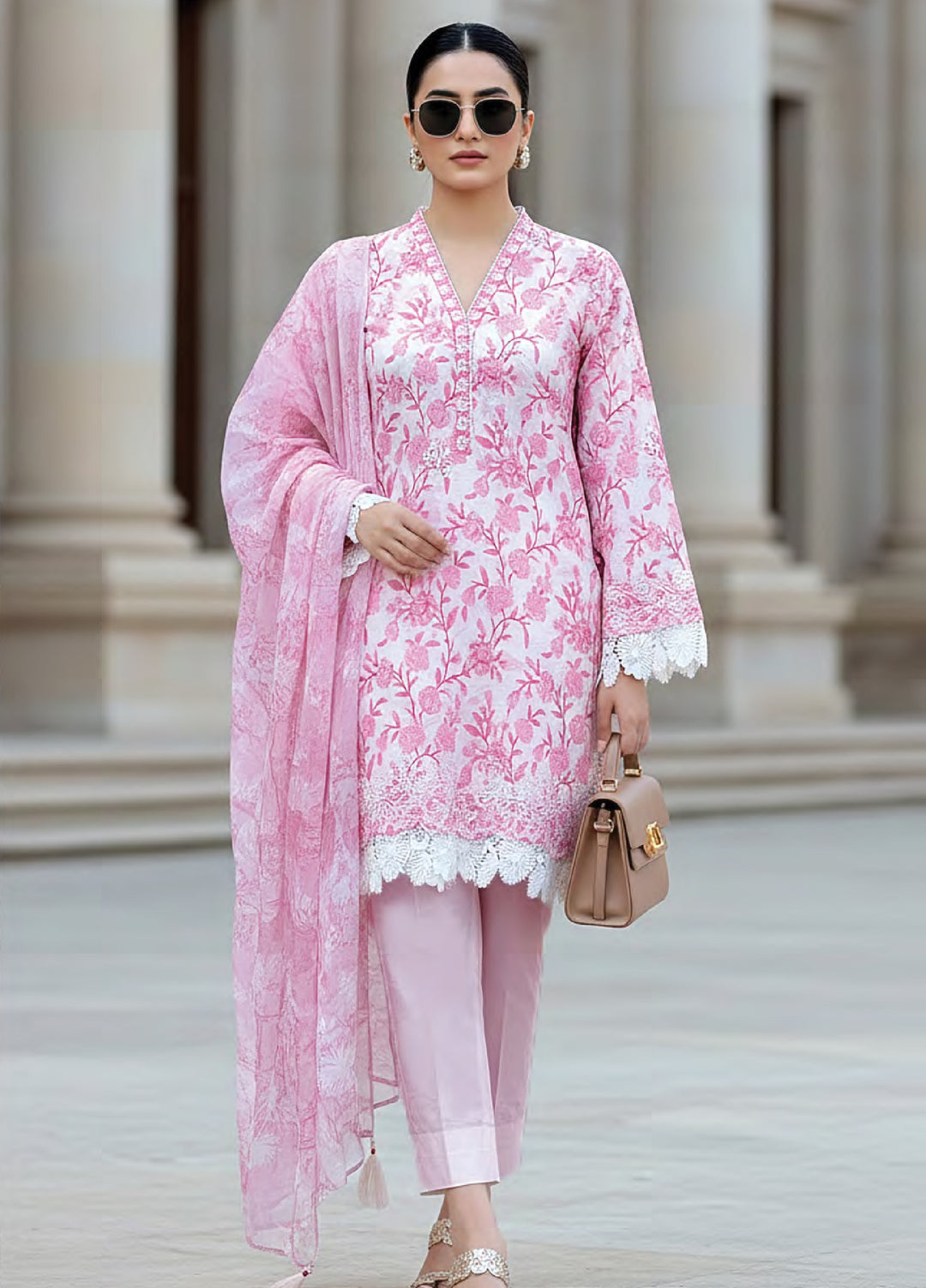 Komal Lawn by Lakhany Unstitched Embroidered Lawn 3 Piece Suit LSM26UK LG-RL-0444 - Summer Collection