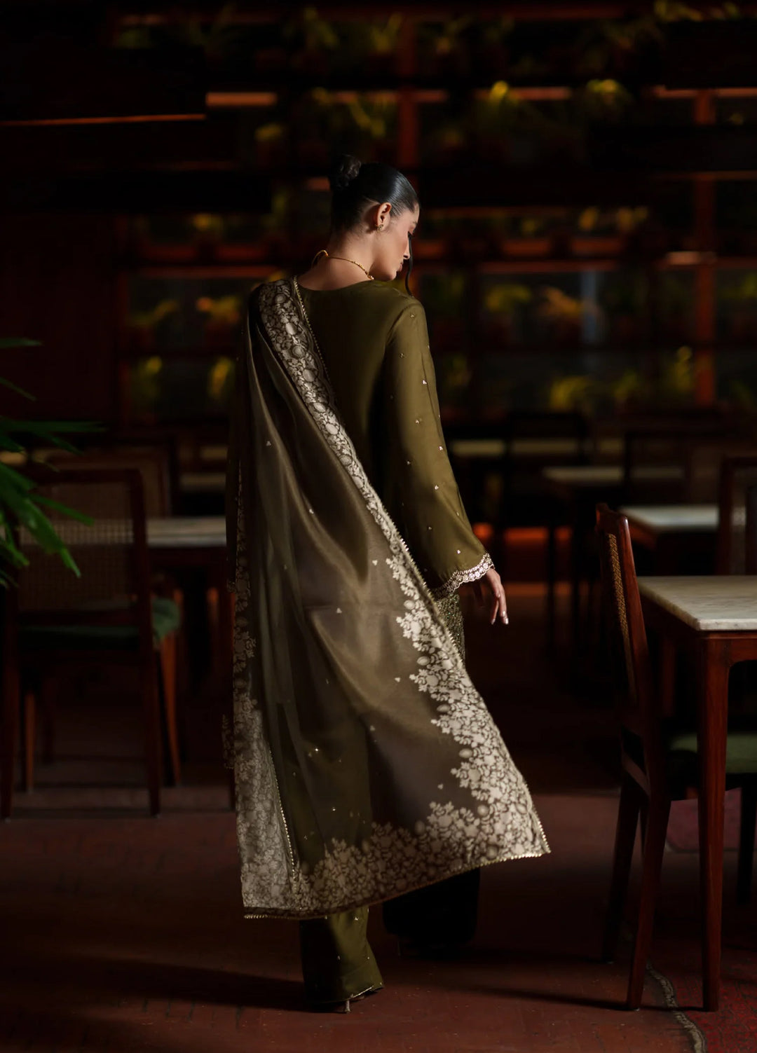 Eala by Casuallite RTW Embroidered Silk Viscose 3 Piece Suit CL26PSEA 06 VERDANT HEIRLOOM - Festive Collection