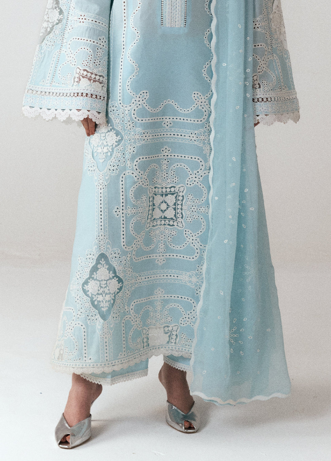 Jugnu by Hussain Rehar Unstitched Embroidered Cotton 3 Piece Suit HR26UCJ Dira JUG-LD D#1280 - Eid Collection