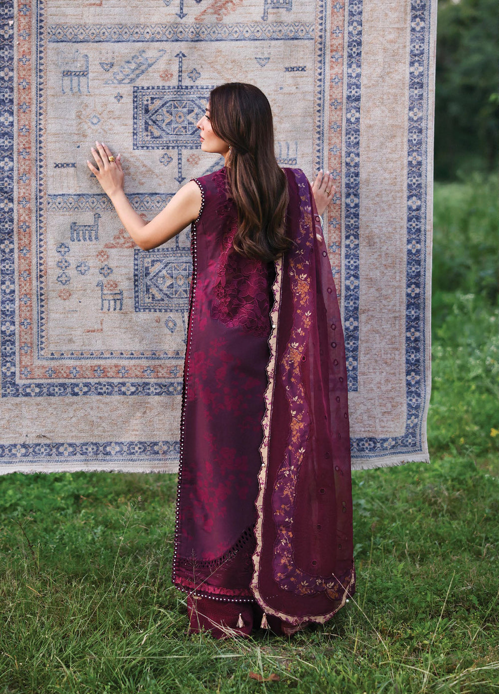 A-Lawn by Afrozeh Unstitched Embroidered Lawn 3 Piece Suit AF26UAL Thalia FWU-0064-3PO - Eid Collection