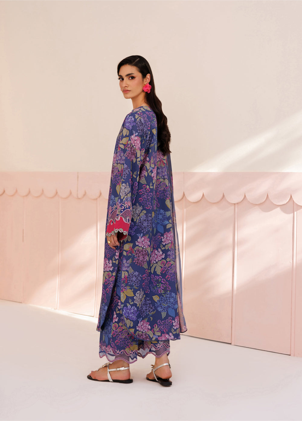 Azzal Unstitched Printed and Embroidered Lawn 3 Piece Suit AZL26UPL AZL-139 - Summer Collection
