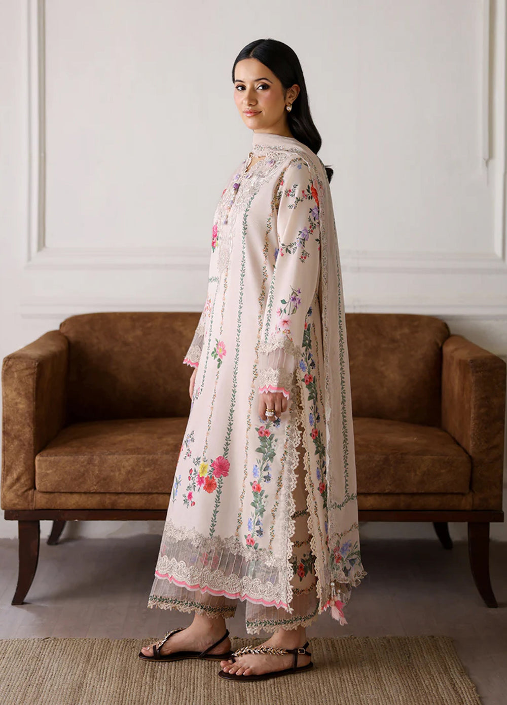 Sunlit Tales by Roheenaz Unstitched Embroidered Lawn 3 Piece Suit RN26ULS Sunflare Petal RUNSS260702 - Lawn Collection