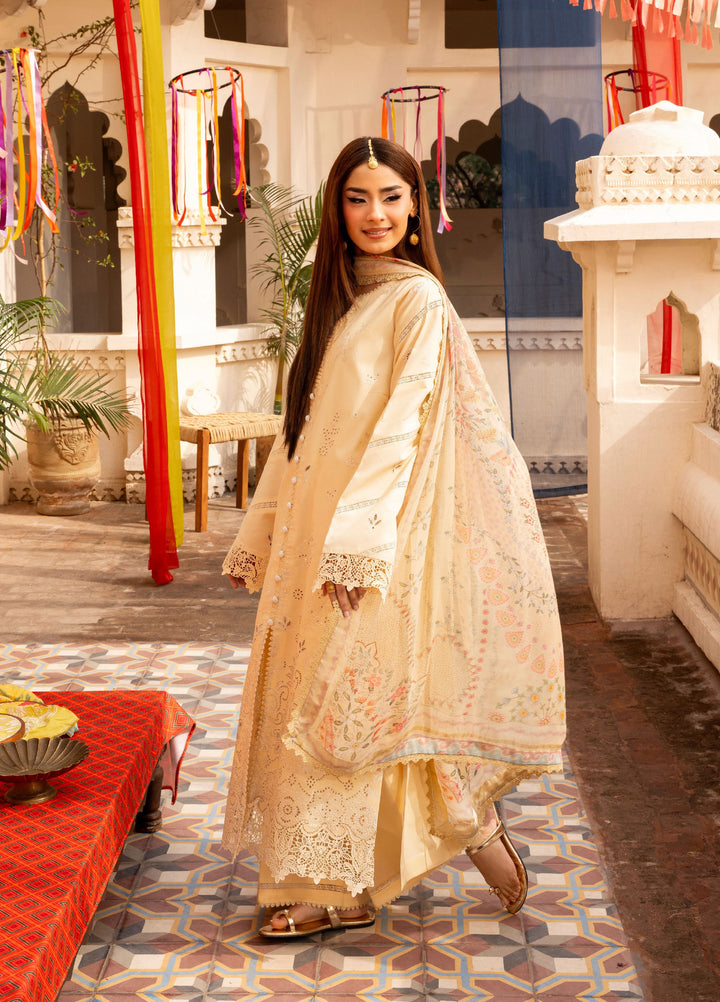 Basant Chikankari by Florent Unstitched Embroidered Luxury Lawn 3 Piece Suit FL26UBC FZ-2A - Summer Collection