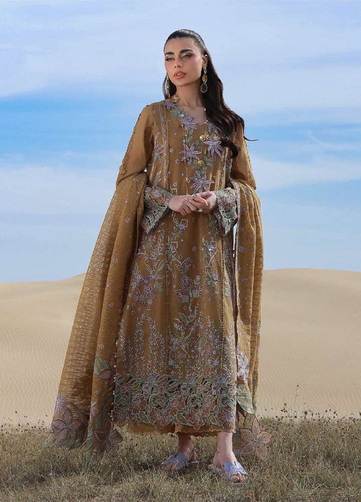 Rang Rasiya Premium Unstitched Embroidered Cotton Net 3 Piece Suit RR26UP D-13 Minaal - Festive Collection