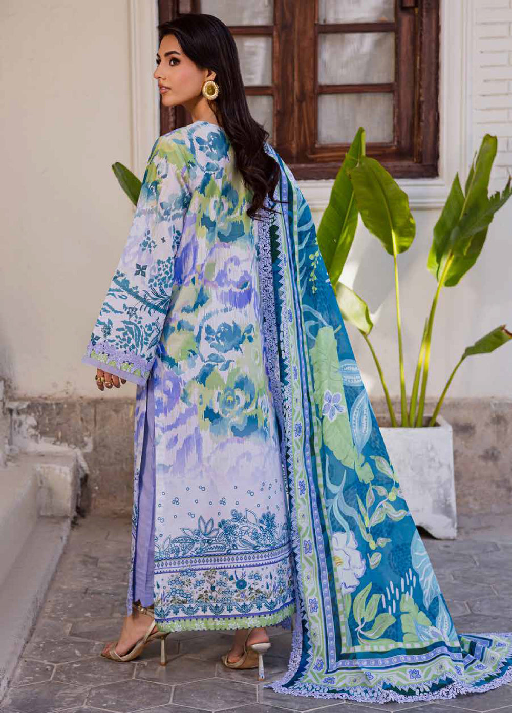 Rania by Nureh Unstitched Printed Lawn 3 Piece Suit NU26ULR NR-07 - Casual Collection