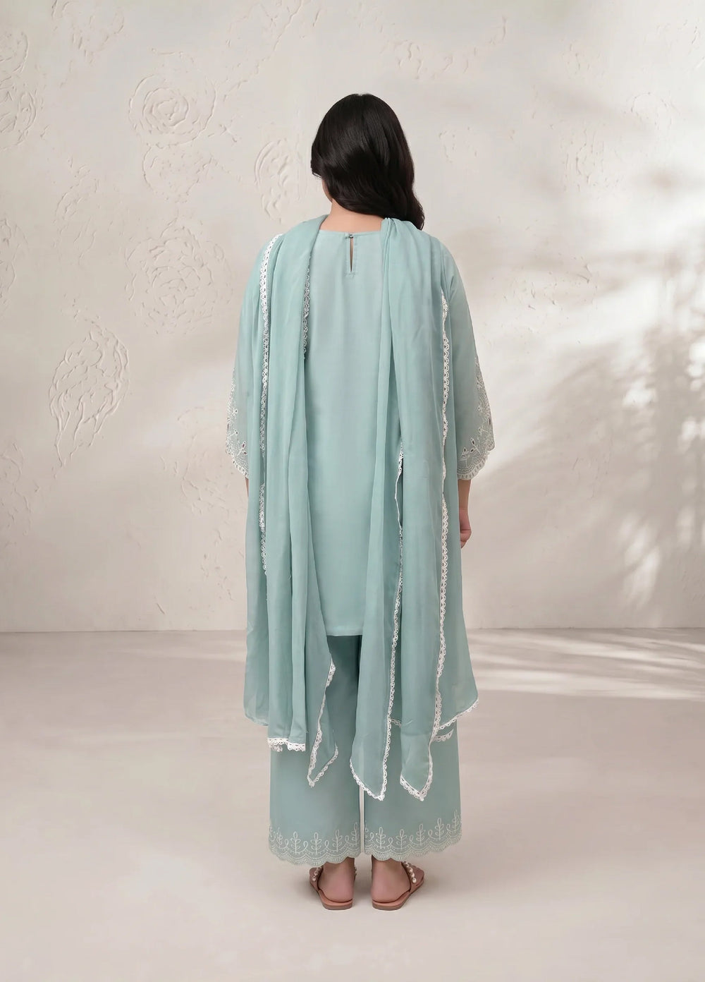 Scherezade Women RTW Embroidered Lawn Cotton 3 Piece Suit ICY BREEZE - Casual Collection