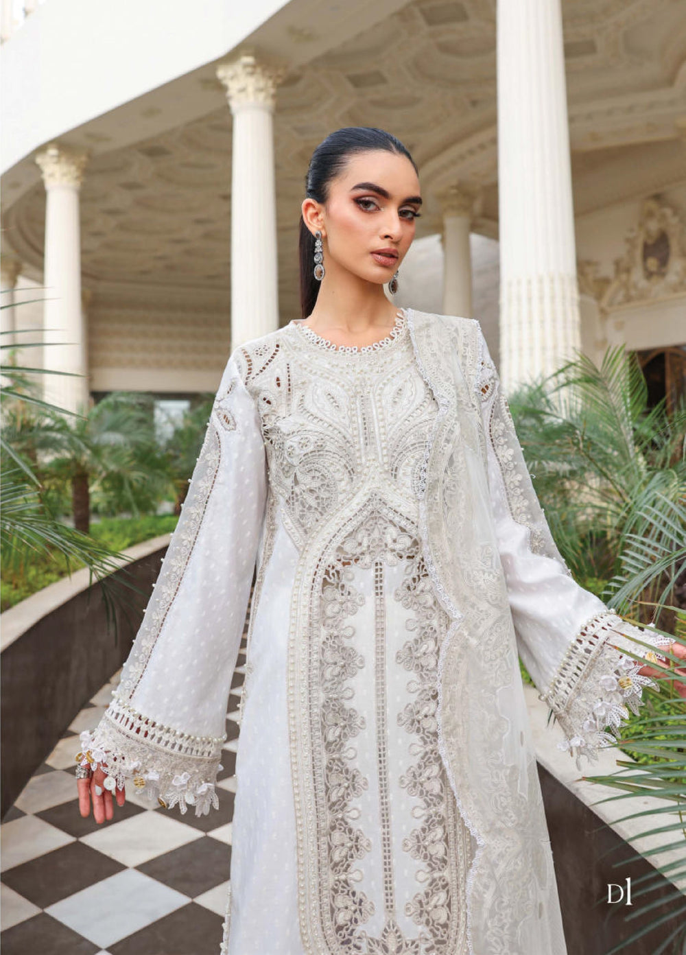 Maria B Unstitched Embroidered Lawn 3 Piece Suit MB26ULE D1 - Eid Collection