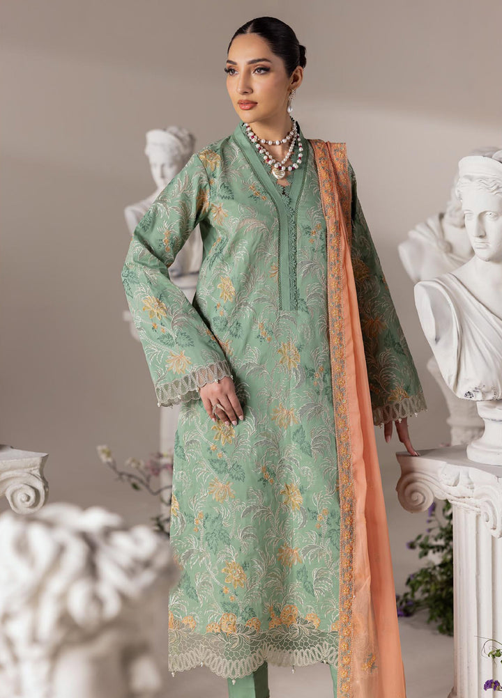 RajBari Exclusive Unstitched Embroidered Lawn 3 Piece Suit RB26UE D-6 - Summer Collection
