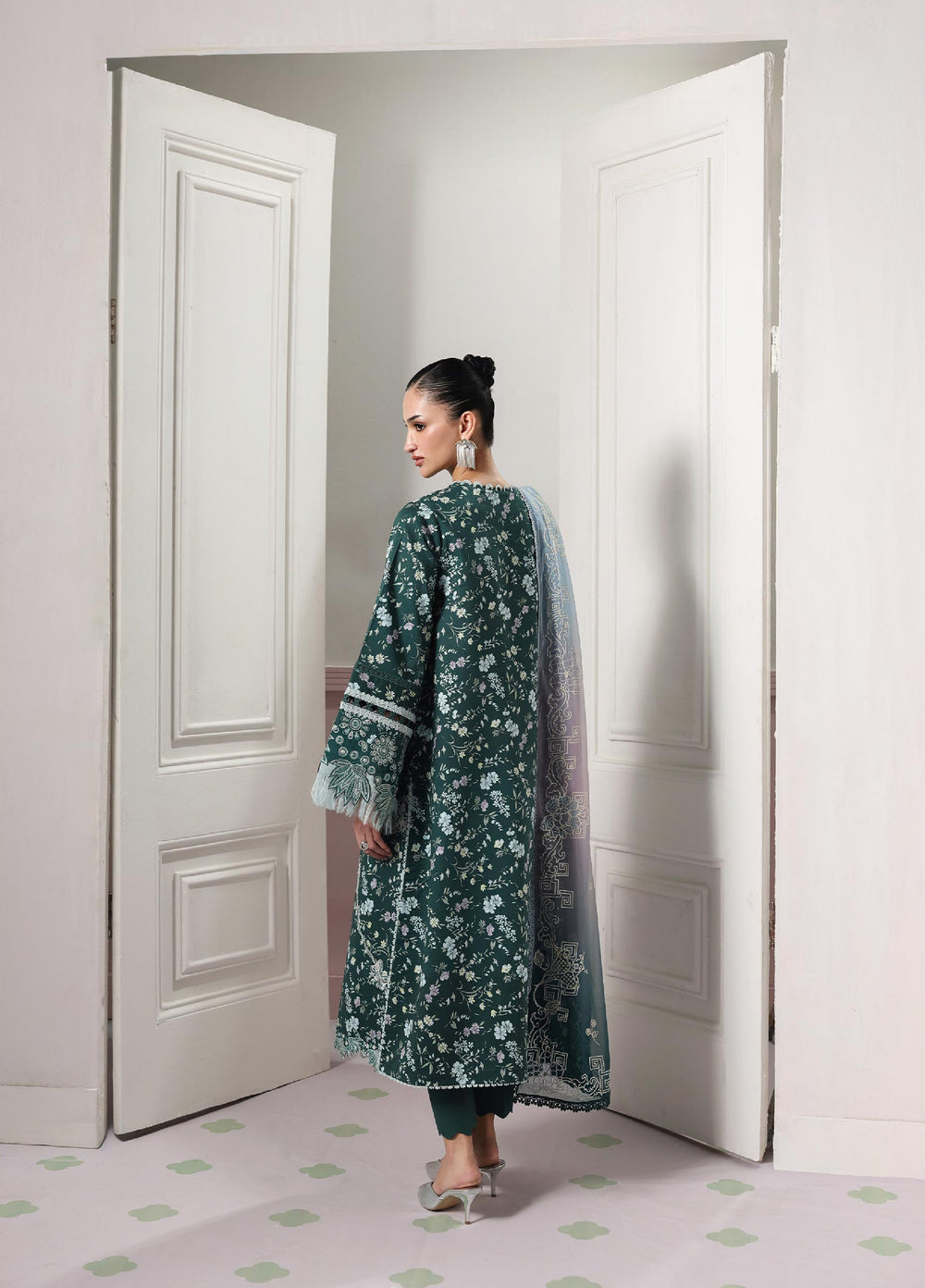Q Prints by Qalamkar Unstitched Printed Lawn 3 Piece Suit QLK26UQL DIANE QQP-09 (B) - Summer Collection