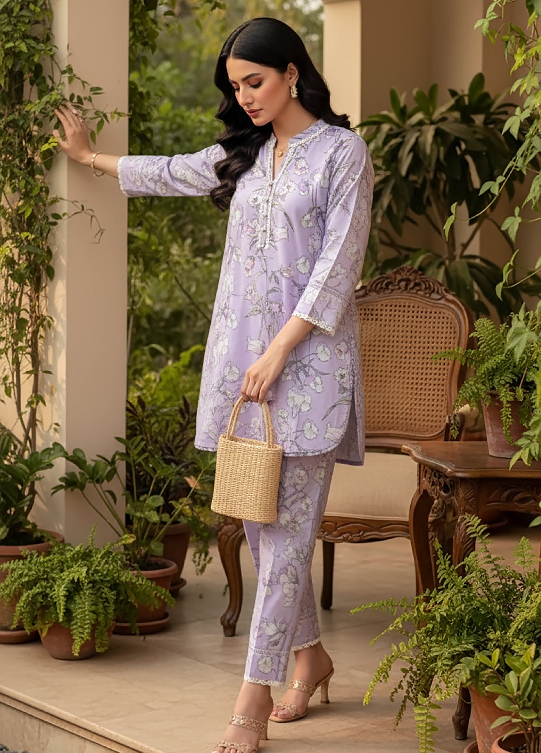 Lakhany Women Co Ord Pret Printed Cambric 2 Piece LG-RL-0292 - Winter Collection