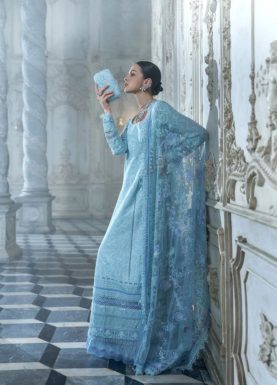 Sobia Nazir Unstitched Embroidered Luxury Lawn 3 Piece Suit SN26ULE D-04 A - Eid Collection
