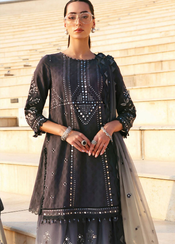 Maria B Unstitched Embroidered Luxury Lawn 3 Piece Suit MB26UEL 2B - Eid Collection